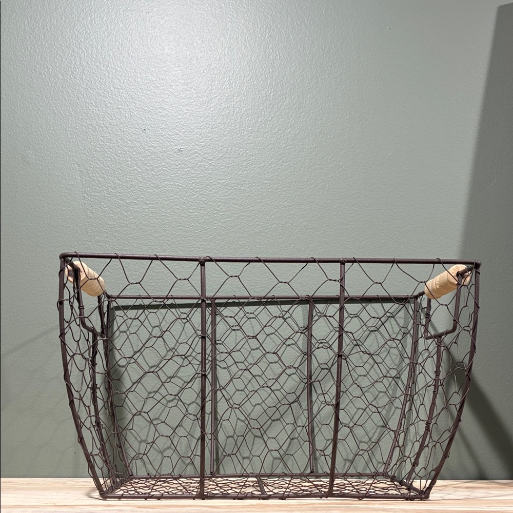 Brown Wire Storage Basket